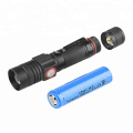 STARYNITE high power zoom rechargeable pen led torch light thin flashlight powered by 1pc 18650 battery